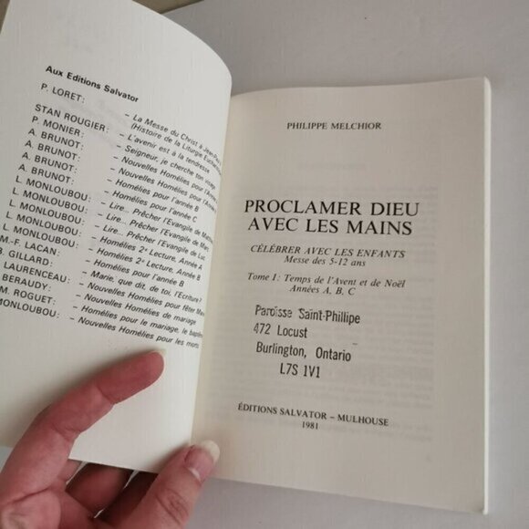 1981 Proclamer Dieu Avec Les Mains French Vintage Book Ex-Library Advent Xmas - Picture 6 of 10
